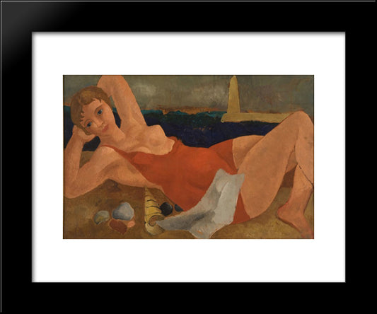 The Bather 20x24 Black Modern Wood Framed Art Print Poster by Wood, Christopher
