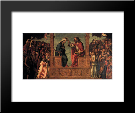 The Coronation Of The Virgin 20x24 Black Modern Wood Framed Art Print Poster by Cima da Conegliano