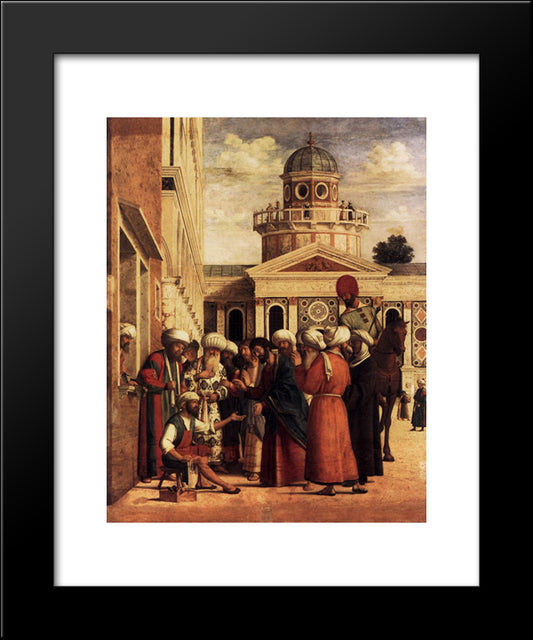 The Healing Of Anianus 20x24 Black Modern Wood Framed Art Print Poster by Cima da Conegliano