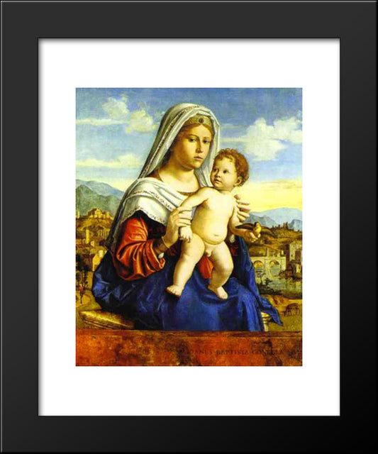 Virgin And Child 20x24 Black Modern Wood Framed Art Print Poster by Cima da Conegliano