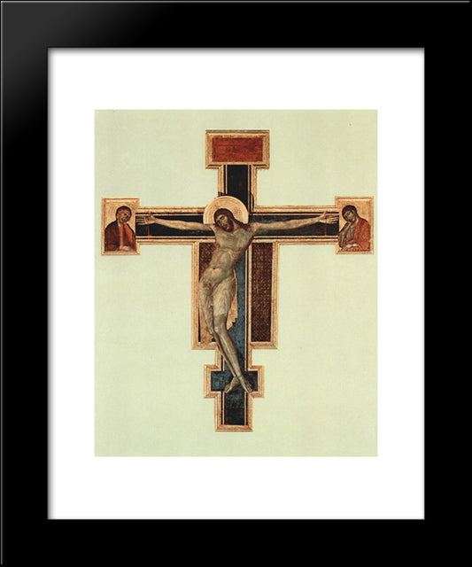 Crucifix 20x24 Black Modern Wood Framed Art Print Poster by Cimabue