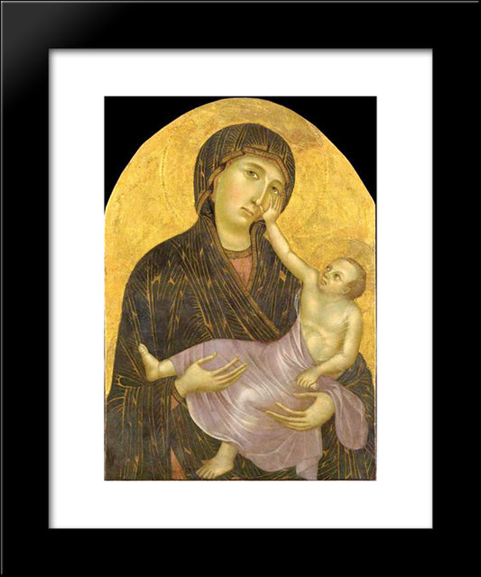 Madonna With Child 20x24 Black Modern Wood Framed Art Print Poster by Cimabue