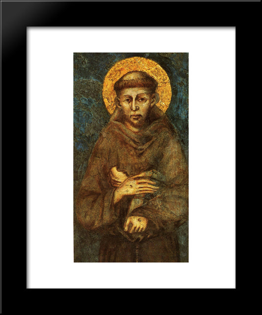 Saint Francis Of Assisi (Detail) 20x24 Black Modern Wood Framed Art Print Poster by Cimabue