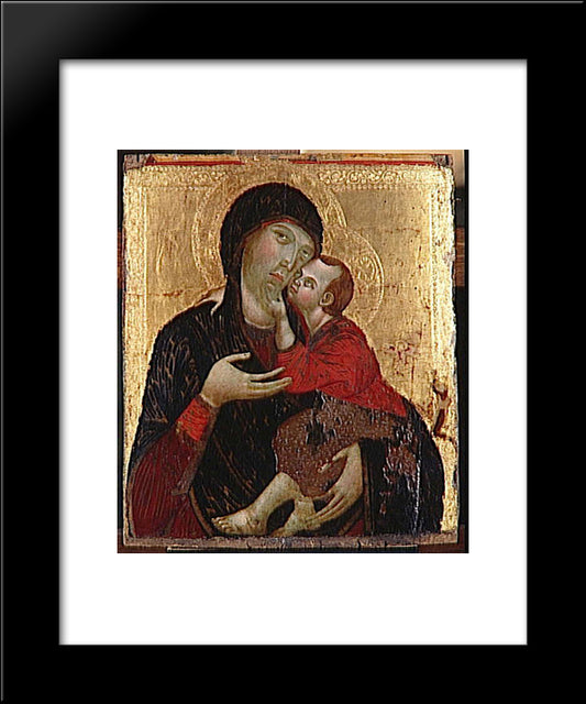 Virgin And Child  20x24 Black Modern Wood Framed Art Print Poster by Cimabue