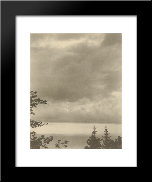 Clouds, Maine 20x24 Black Modern Wood Framed Art Print Poster by White, Clarence