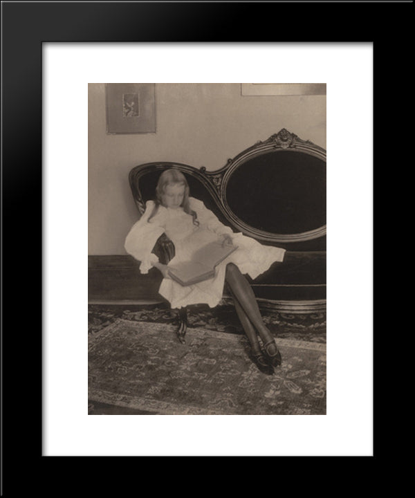 Miss Grace 20x24 Black Modern Wood Framed Art Print Poster by White, Clarence