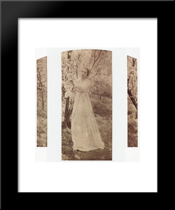 Spring - A Triptych 20x24 Black Modern Wood Framed Art Print Poster by White, Clarence