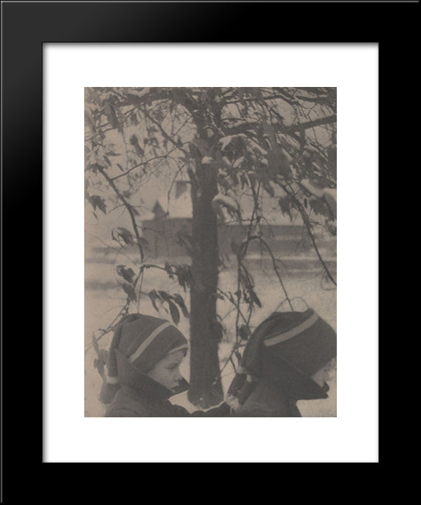 The Brothers 20x24 Black Modern Wood Framed Art Print Poster by White, Clarence