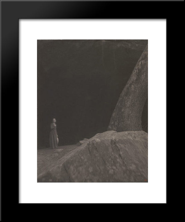 The Cave 20x24 Black Modern Wood Framed Art Print Poster by White, Clarence