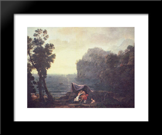 Acis And Galatea 20x24 Black Modern Wood Framed Art Print Poster by Lorrain, Claude