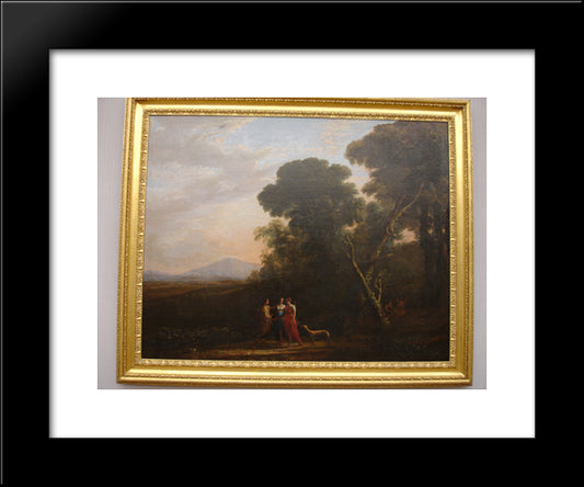 Roman Ideal Landscape With Cephalus, Procris, And Diana 20x24 Black Modern Wood Framed Art Print Poster by Lorrain, Claude