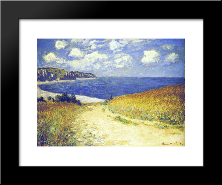 Alley Near Pourville 20x24 Black Modern Wood Framed Art Print Poster by Monet, Claude