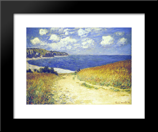 Alley Near Pourville 20x24 Black Modern Wood Framed Art Print Poster by Monet, Claude