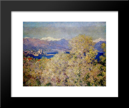 Antibes - View Of The Salis Gardens 20x24 Black Modern Wood Framed Art Print Poster by Monet, Claude