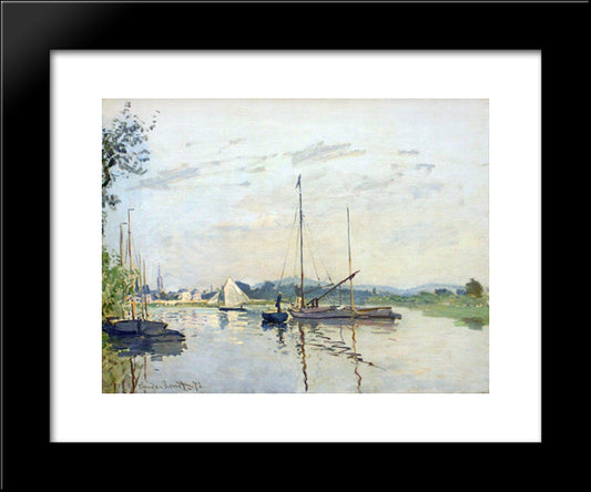 Argenteuil 20x24 Black Modern Wood Framed Art Print Poster by Monet, Claude