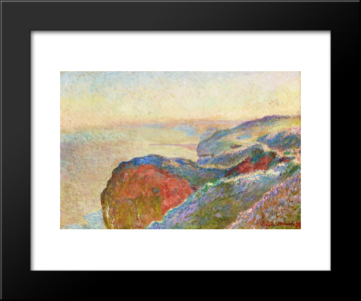 At Val Saint-Nicolas Near Dieppe, Morning 20x24 Black Modern Wood Framed Art Print Poster by Monet, Claude