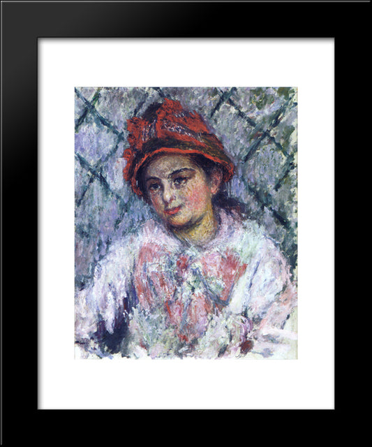 Blanche Hoschede 20x24 Black Modern Wood Framed Art Print Poster by Monet, Claude