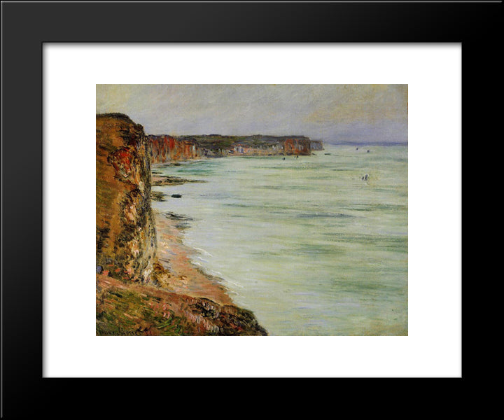Calm Weather, Fecamp 20x24 Black Modern Wood Framed Art Print Poster by Monet, Claude