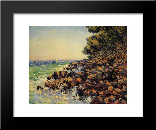 Cap Martin 20x24 Black Modern Wood Framed Art Print Poster by Monet, Claude