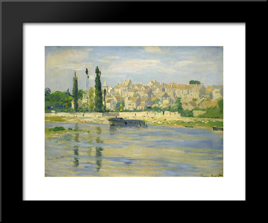 Carrieres-Saint-Denis 20x24 Black Modern Wood Framed Art Print Poster by Monet, Claude
