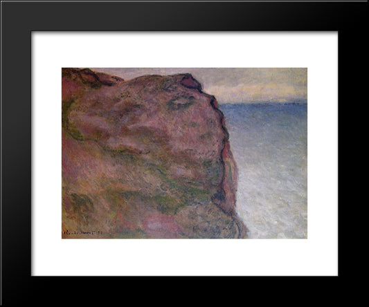 Cliff At Petit Ailly, At Varengeville 20x24 Black Modern Wood Framed Art Print Poster by Monet, Claude