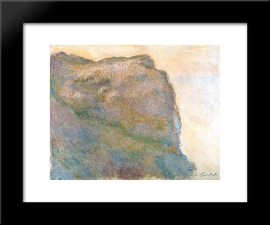 Cliff At Petit Ailly 20x24 Black Modern Wood Framed Art Print Poster by Monet, Claude