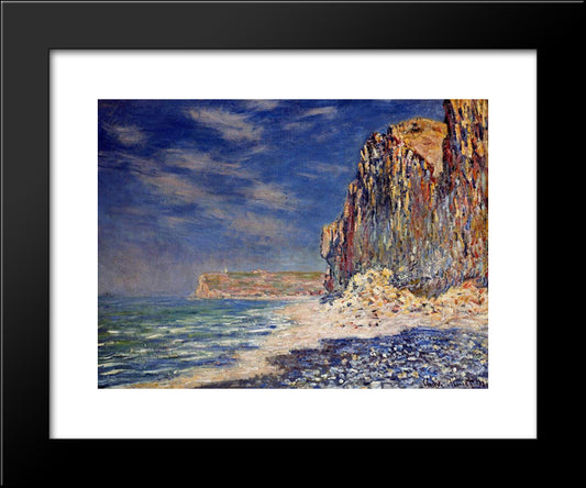 Cliff Near Fecamp 20x24 Black Modern Wood Framed Art Print Poster by Monet, Claude