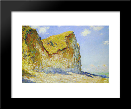 Cliffs Near Pourville 20x24 Black Modern Wood Framed Art Print Poster by Monet, Claude