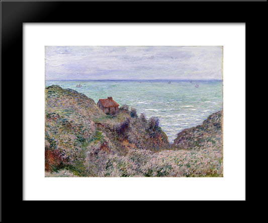 Customs House 20x24 Black Modern Wood Framed Art Print Poster by Monet, Claude