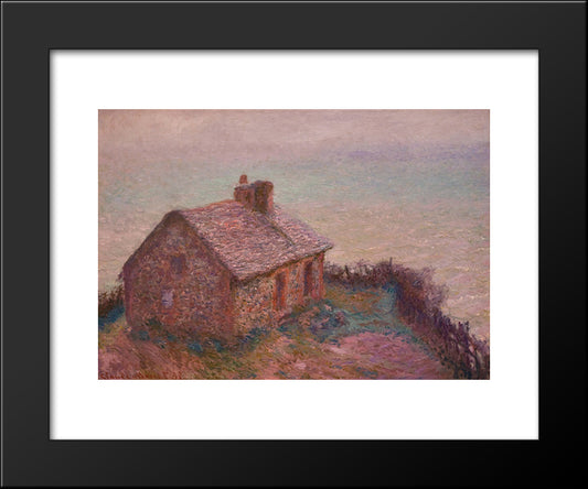 Customs House At Varengaville 20x24 Black Modern Wood Framed Art Print Poster by Monet, Claude