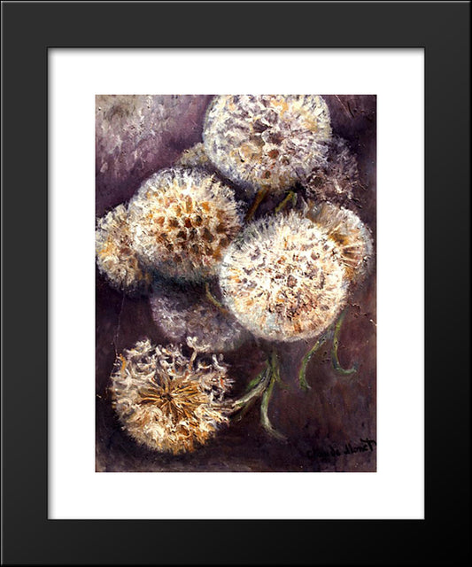 Dandelions 20x24 Black Modern Wood Framed Art Print Poster by Monet, Claude