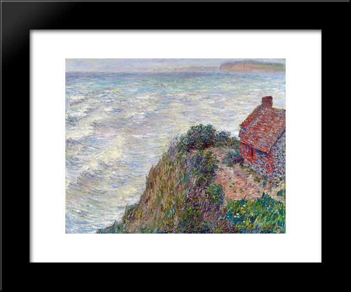 Fisherman`S House In Petit-Ailly 20x24 Black Modern Wood Framed Art Print Poster by Monet, Claude