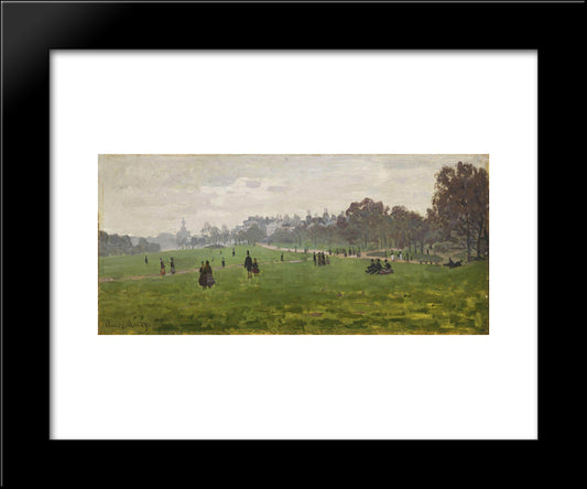 Green Park In London 20x24 Black Modern Wood Framed Art Print Poster by Monet, Claude