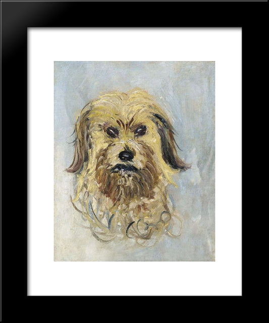 Head Of The Dog 20x24 Black Modern Wood Framed Art Print Poster by Monet, Claude
