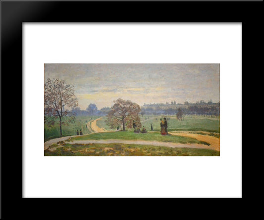 Hyde Park 20x24 Black Modern Wood Framed Art Print Poster by Monet, Claude