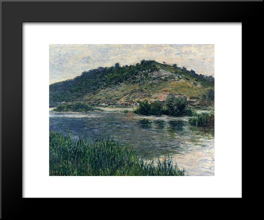 Landscape At Port-Villez 20x24 Black Modern Wood Framed Art Print Poster by Monet, Claude