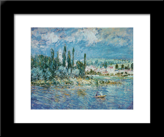 Landscape With Thunderstorm 20x24 Black Modern Wood Framed Art Print Poster by Monet, Claude