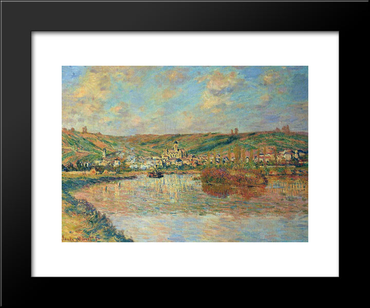 Late Afternoon In Vetheuil 20x24 Black Modern Wood Framed Art Print Poster by Monet, Claude