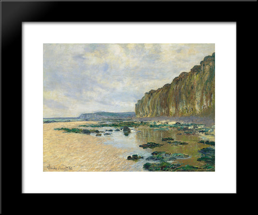 Low Tide At Varengeville 20x24 Black Modern Wood Framed Art Print Poster by Monet, Claude