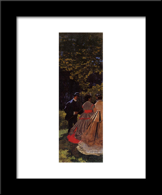 Lunch On The Grass, Left Panel 20x24 Black Modern Wood Framed Art Print Poster by Monet, Claude