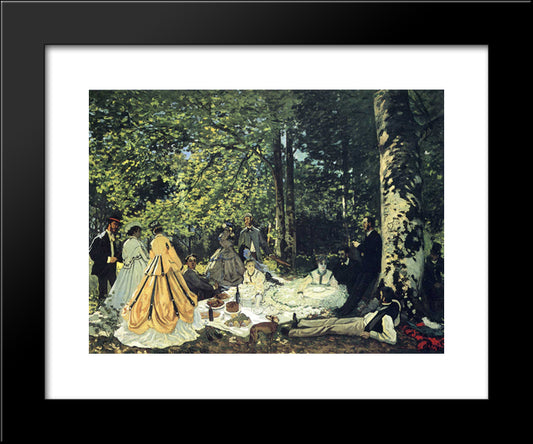 Lunch On The Grass 20x24 Black Modern Wood Framed Art Print Poster by Monet, Claude