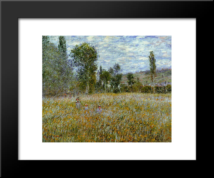 Meadow 20x24 Black Modern Wood Framed Art Print Poster by Monet, Claude