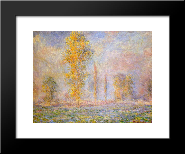 Meadow At Giverny 20x24 Black Modern Wood Framed Art Print Poster by Monet, Claude