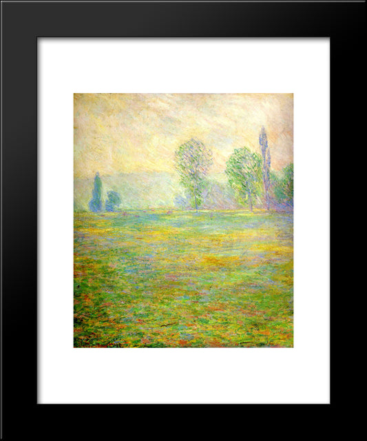 Meadows In Giverny 20x24 Black Modern Wood Framed Art Print Poster by Monet, Claude