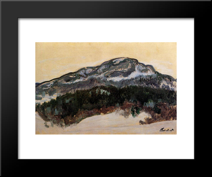 Mount Kolsaas, Norway 20x24 Black Modern Wood Framed Art Print Poster by Monet, Claude