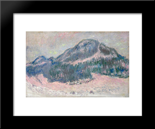Mount Kolsaas, Rose Reflection 20x24 Black Modern Wood Framed Art Print Poster by Monet, Claude