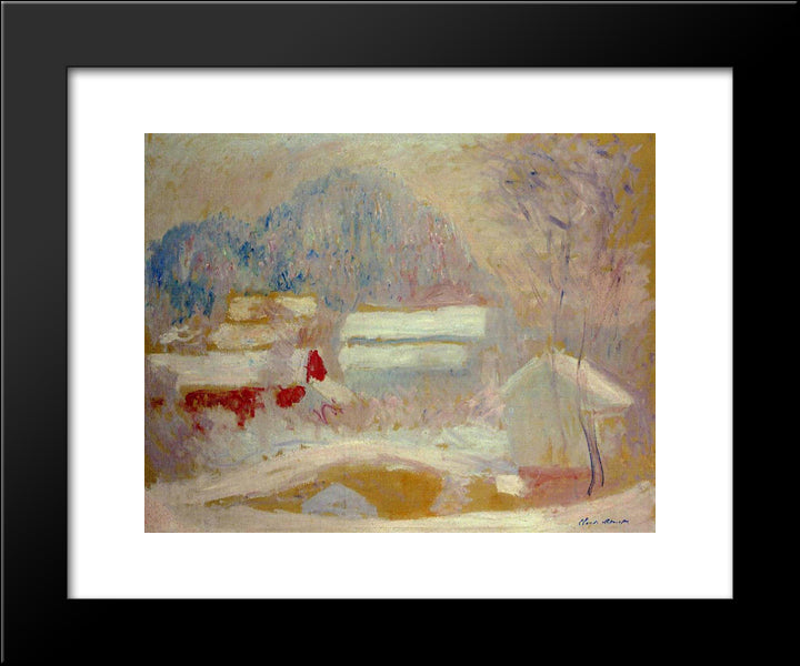 Norwegian Landscape, Sandviken 20x24 Black Modern Wood Framed Art Print Poster by Monet, Claude
