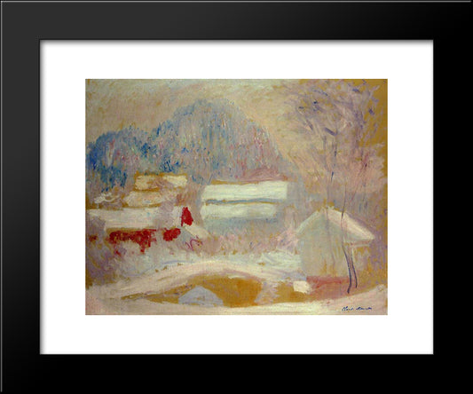 Norwegian Landscape, Sandviken 20x24 Black Modern Wood Framed Art Print Poster by Monet, Claude