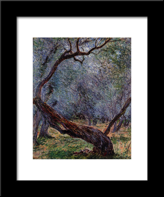 Olive Trees (Study) 20x24 Black Modern Wood Framed Art Print Poster by Monet, Claude