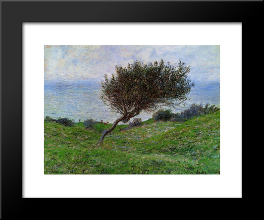 On The Coast At Trouville 20x24 Black Modern Wood Framed Art Print Poster by Monet, Claude